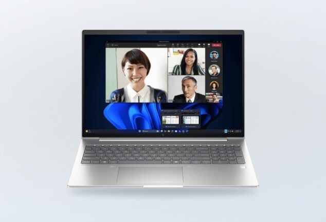 HP EliteBook 6 G1i 16 inch Laptop AI PC open on a white background