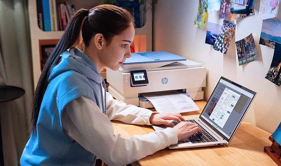 Laptop and study workspace representing student computing