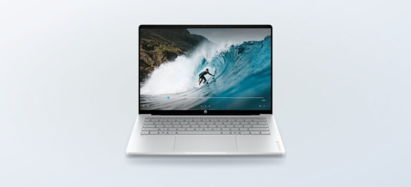 Silver HP OmniBook 5 laptop