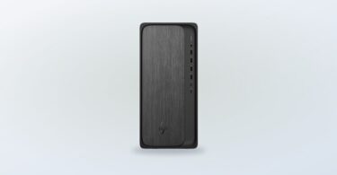 HP OmniDesk Desktop PC M02-0014 on a clean background
