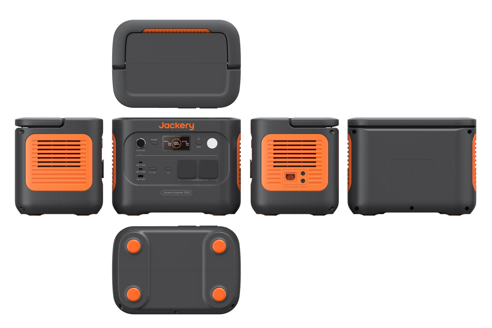 Jackery Explorer 1000 v2 mit sichtbaren Anschlüssen