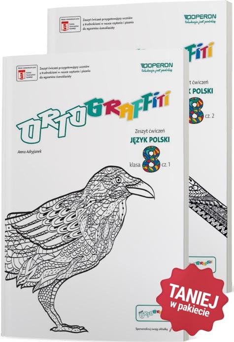 Okładka zestawu Ortograffiti. Język Polski. Klasa 8.