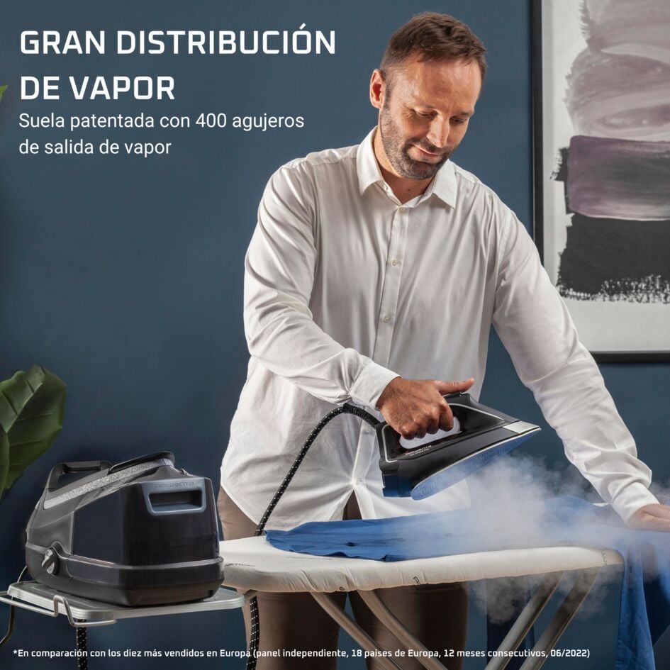 Distribución de vapor del centro de planchado Rowenta Eco Steam Pro