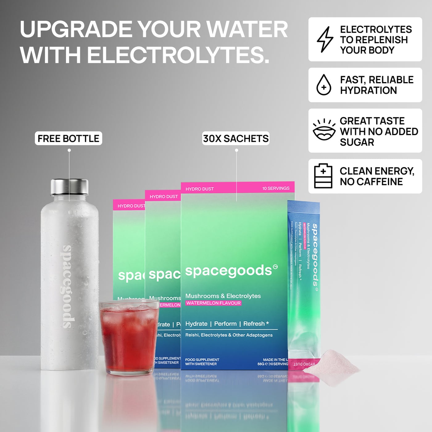 Hydro Dust watermelon electrolyte product pack