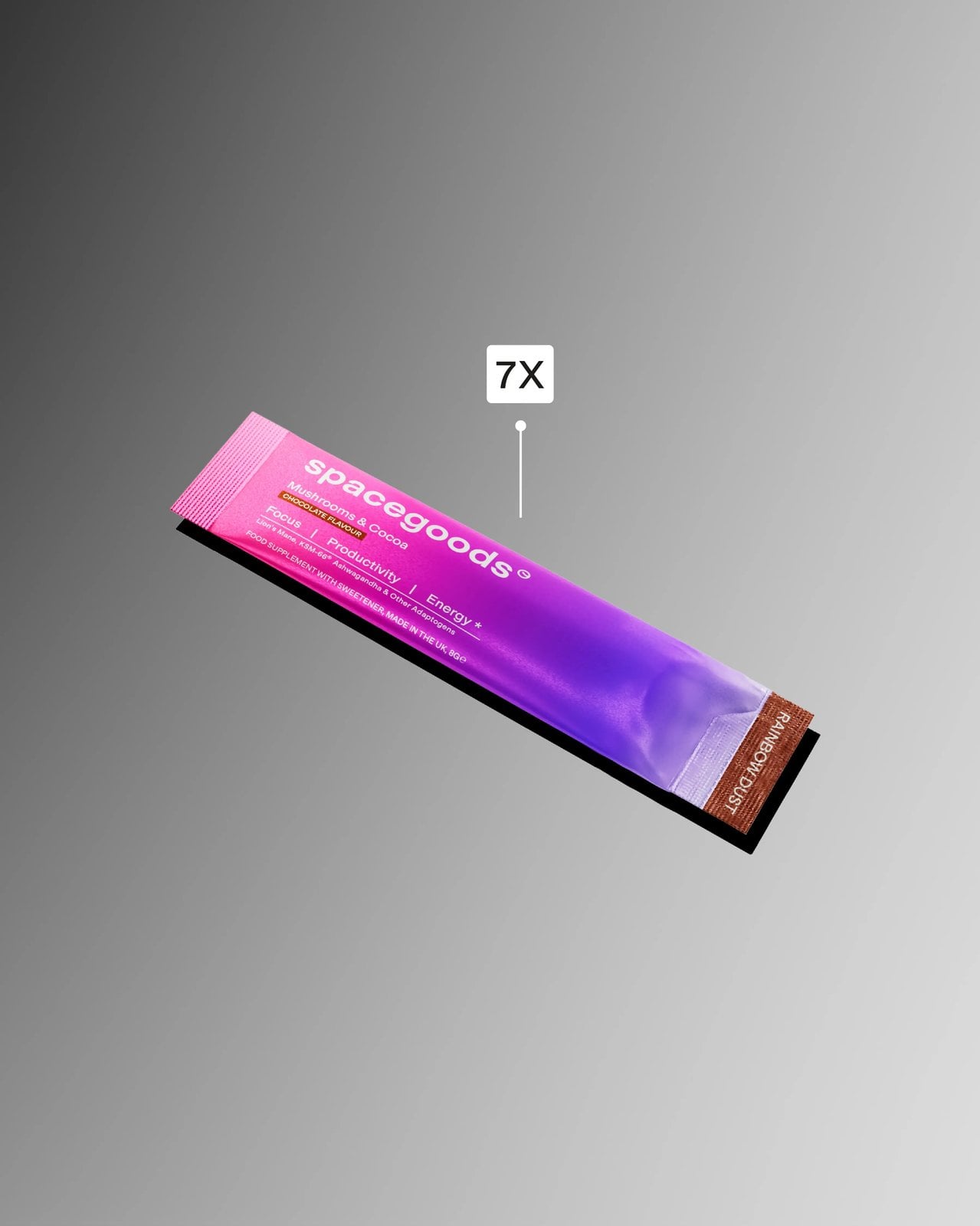 Spacegoods Rainbow Dust chocolate flavour sample sachet