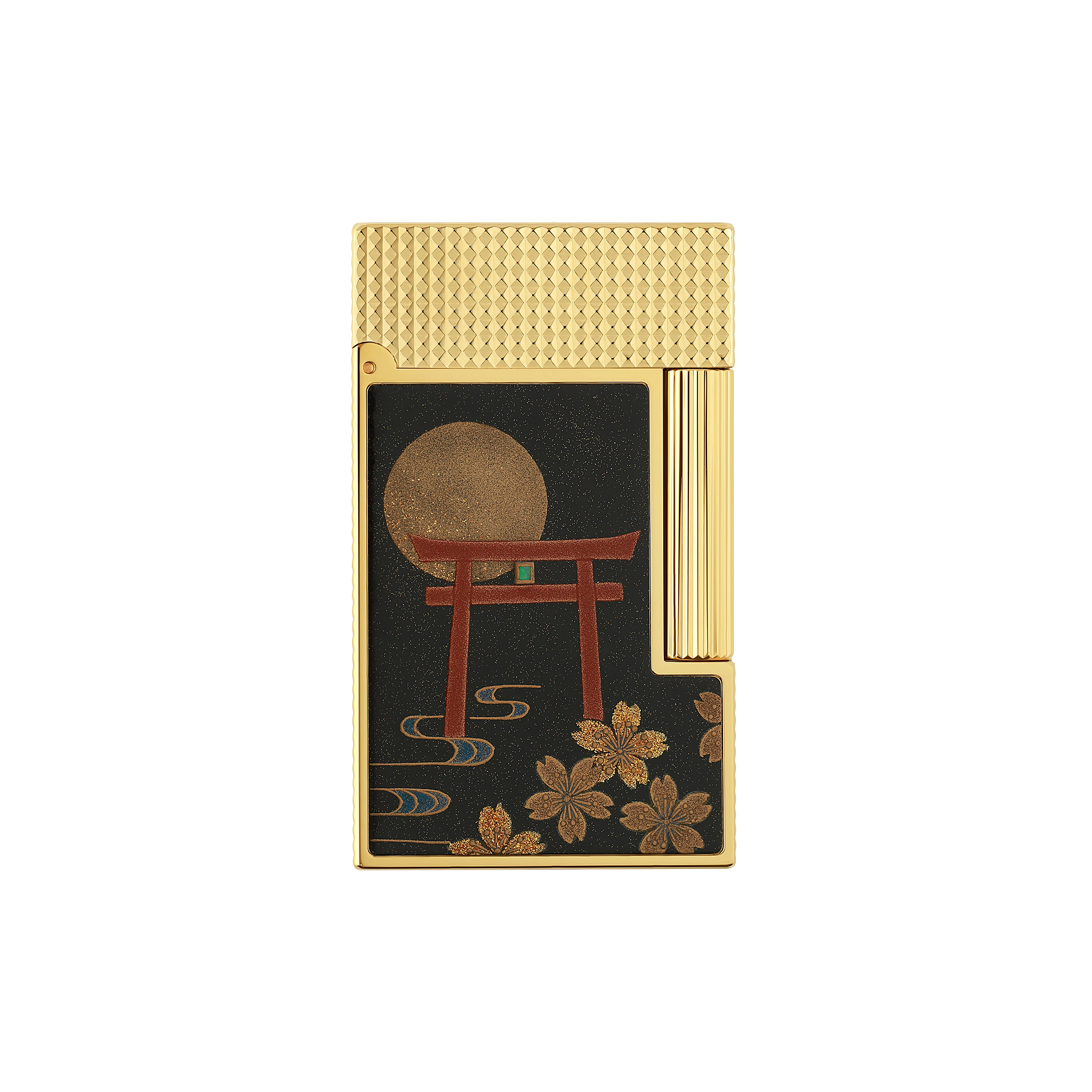 Ligne 2 Fugaku lighter with Maki-e decoration and gold powder details